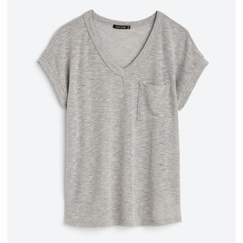 Pink Clover, V Neck Knit Top